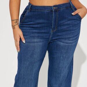 L: High Stretch Wide-Leg Trouser Jeans – Size 14 Plus (Fashion Nova)